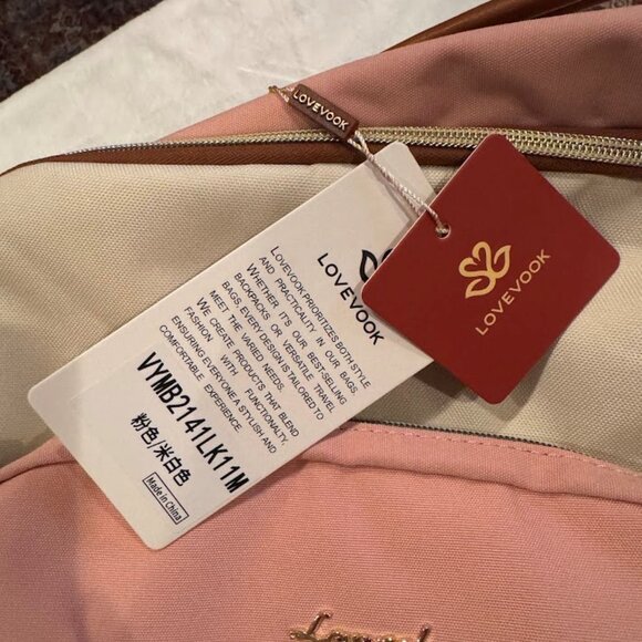LOVEVOOK Pink Backpack – Brand New, Stylish & Lightweight – Ideal for School, Wo - Picture 3 of 7